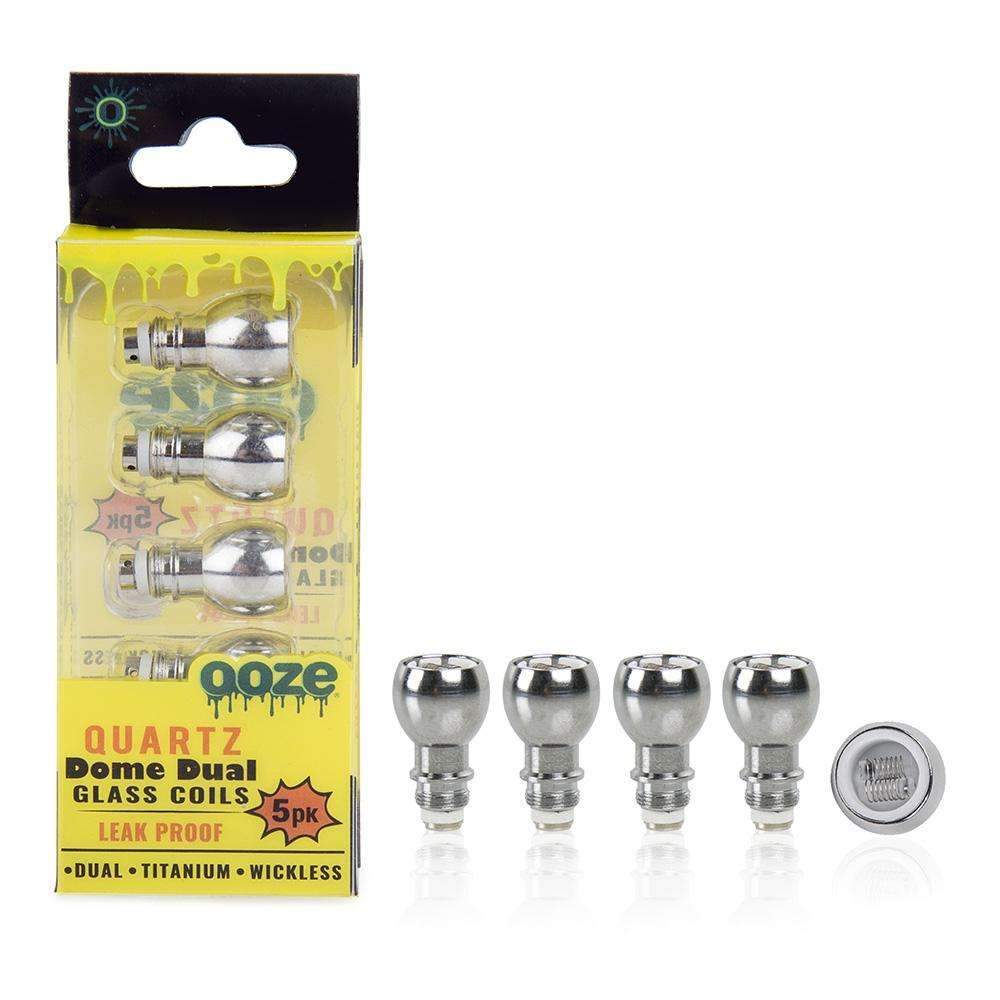 OOZE DOME DUAL QUARTZ GLASS COILS 5PK